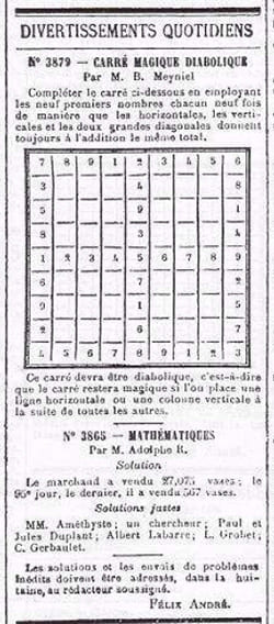 Sudoku del siglo XIX
