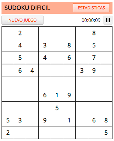 Jugar Sudoku difícil