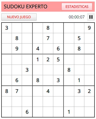Jugar Sudoku experto