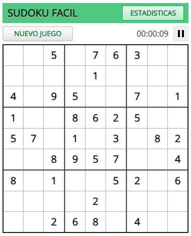 Acumulación congelador volumen SudokuMania | Entretenimiento inteligente