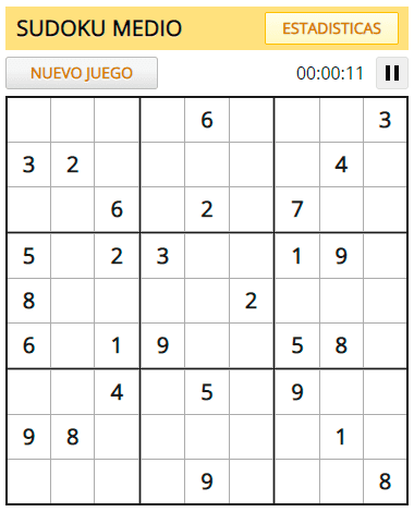 Sudoku medio online