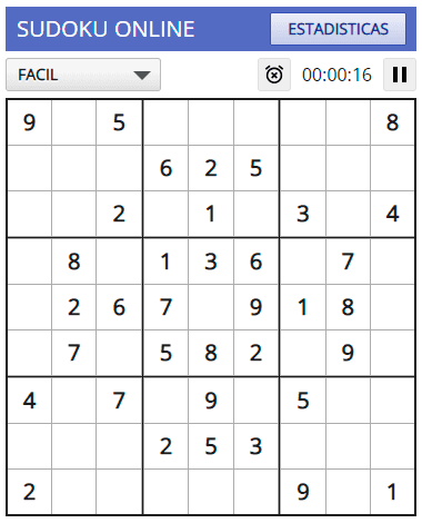 Sudoku Online gratis. Resolver un sudoku Online