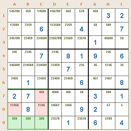 Sudoku: Trío desnudo