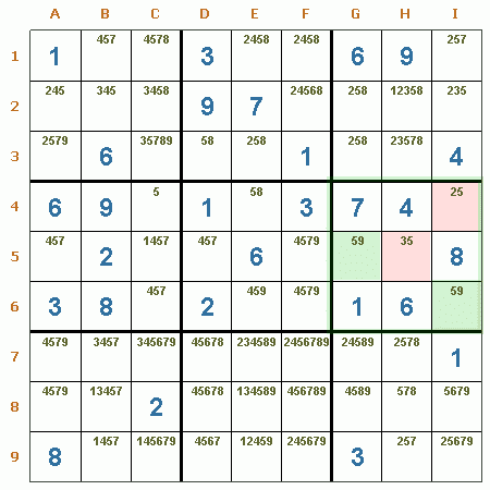 Sudoku: Par desnudo